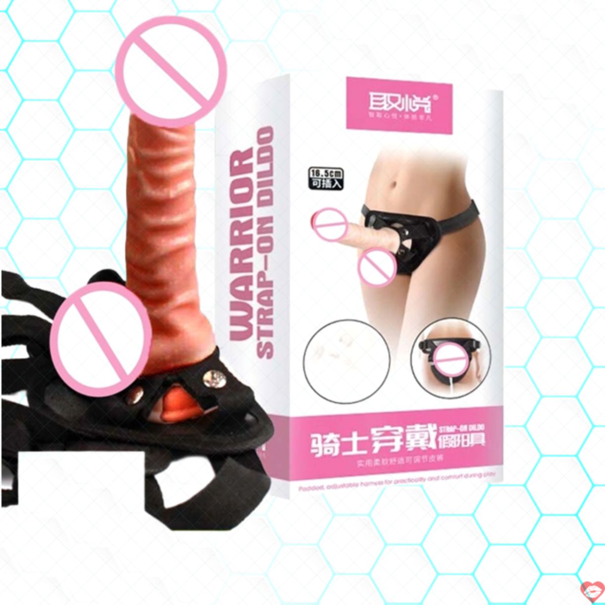 Đeo dây dương vật giả Knight gân nổi siêu kích thích 