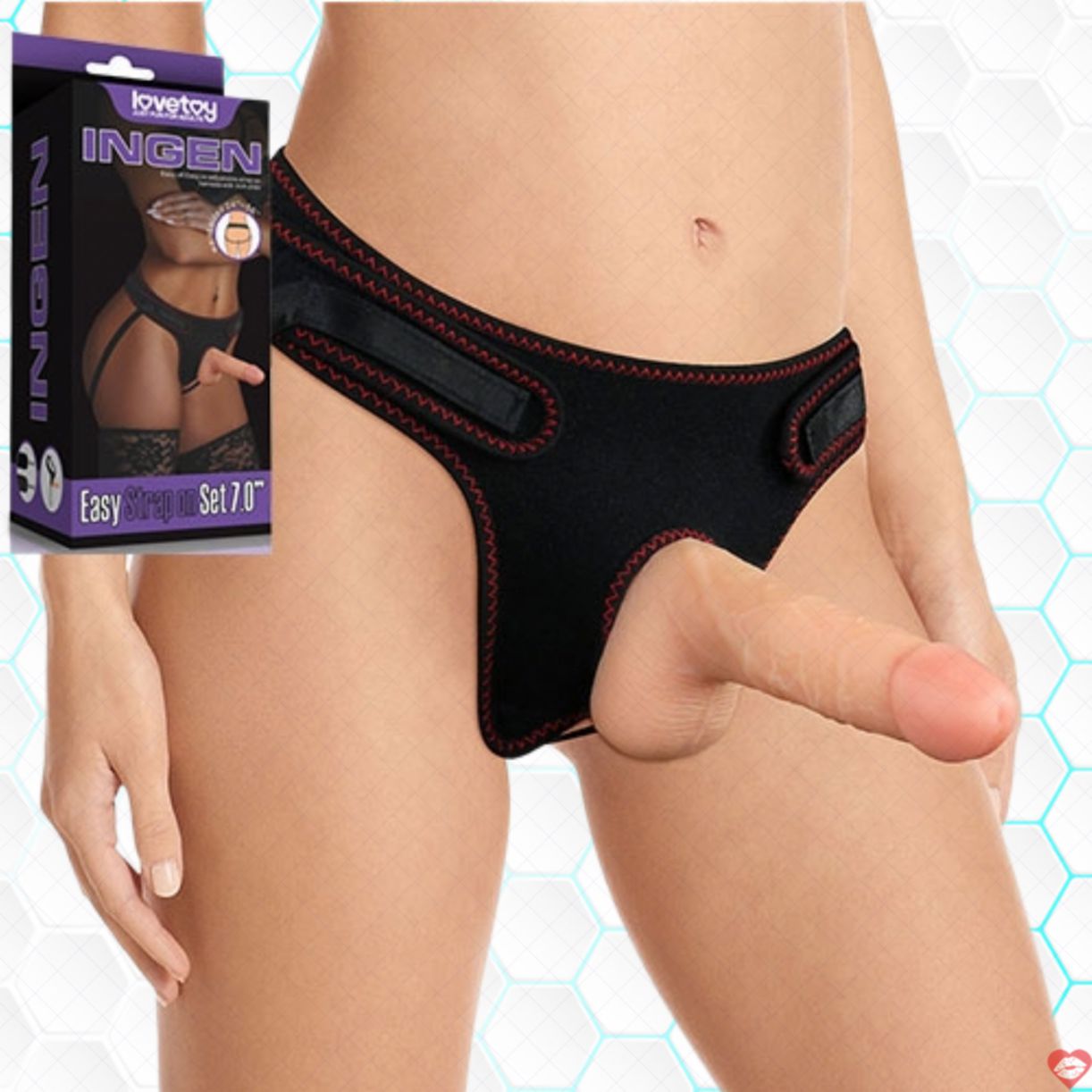 Lovetoy USA Dương Vật Giả Less Mềm Mịn Gắn Dây Đeo Siêu Bén 