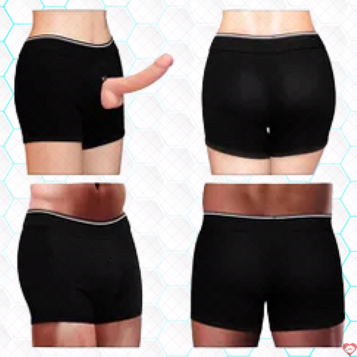 Quần Short Đeo Dương Vật Unisex Lovetoy Cotton Co Giãn Mềm Mịn 