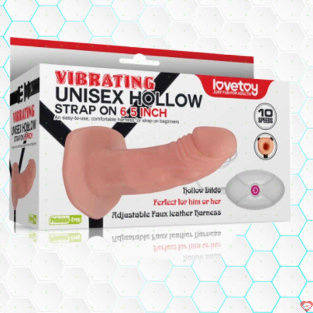 Dương Vật Giả Rỗng Ruột Có Rung Lovetoy USA DC65K Siêu Thực 