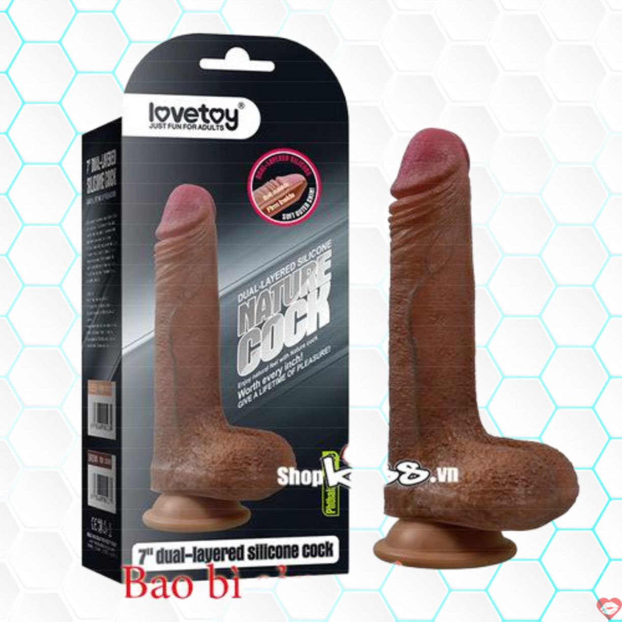 Dương vật silicon mềm mại 2 lớp cảm giác thật dễ chịu 