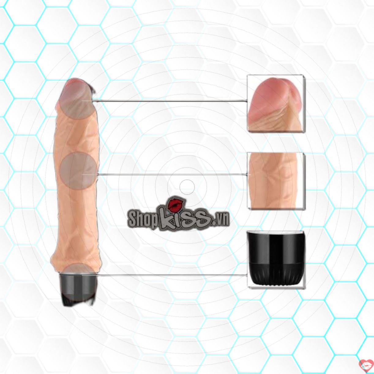 Dương vật giả Lovetoy mềm mại sống động kích thích cực đỉnh 