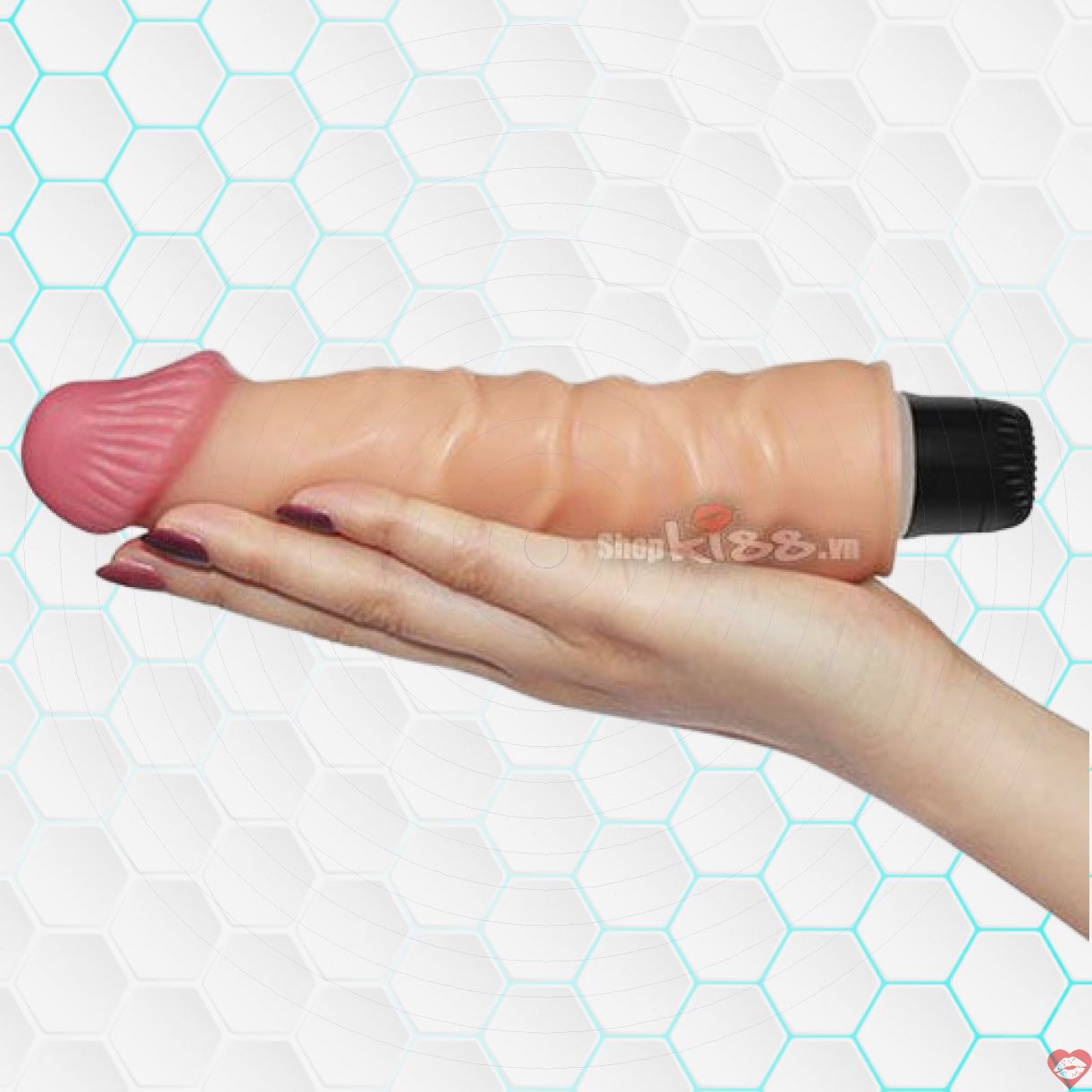 Dương vật silicon rung Lovetoy cầm tay – Sướng cực đỉnh, an toàn 