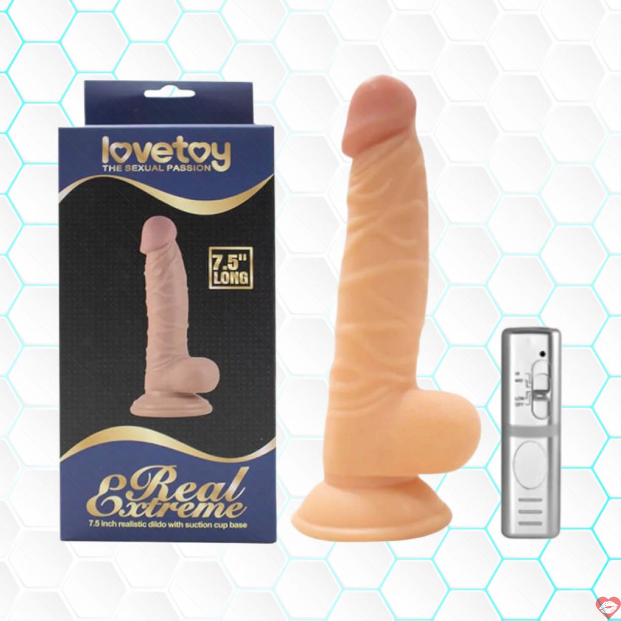Dương vật giả Lovetoy Real Extreme 7.5 siêu thật, dính tường 