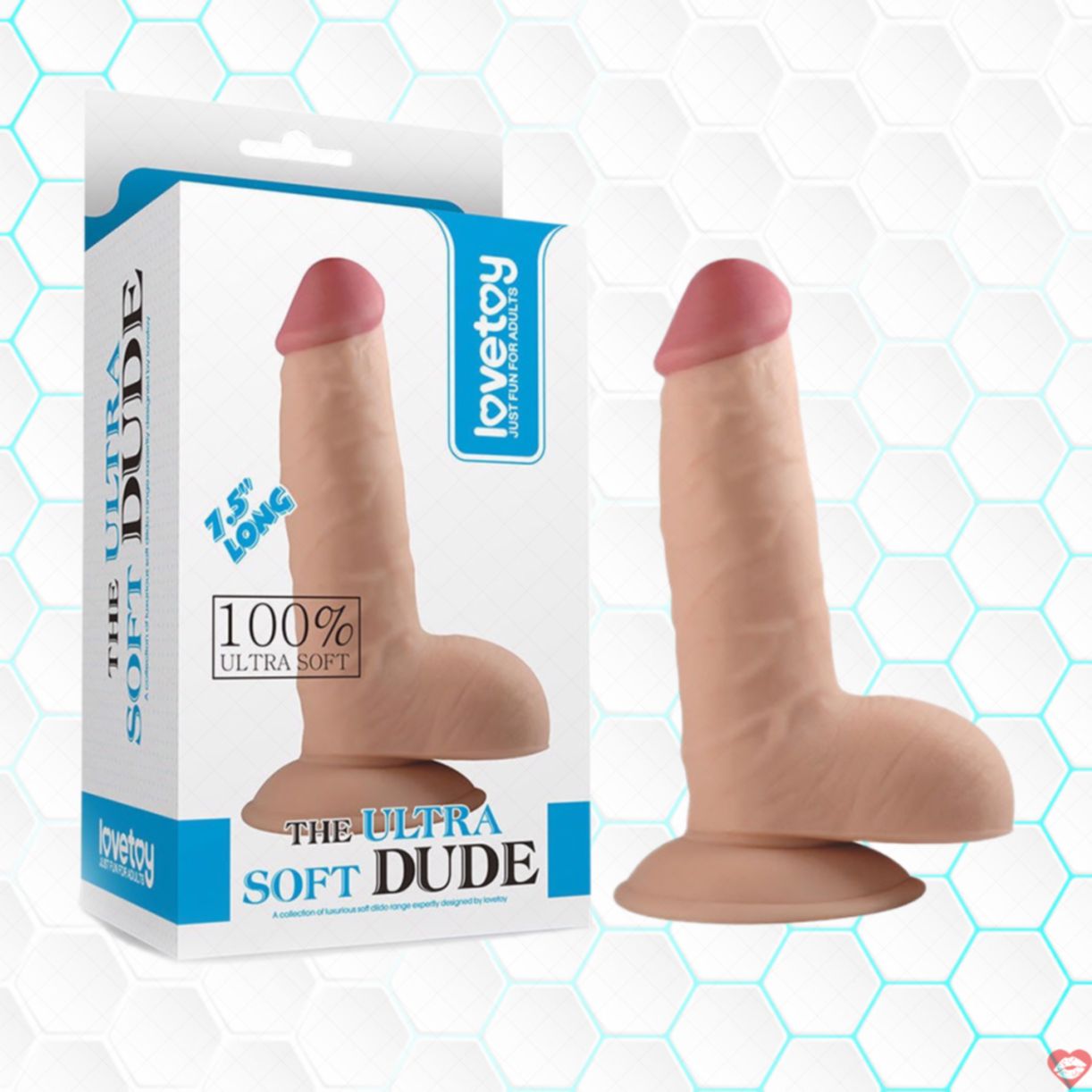Lovetoy Ultra Soft Dude 7.5 inch Dương Vật Giả Dính Tường Cao Cấp 