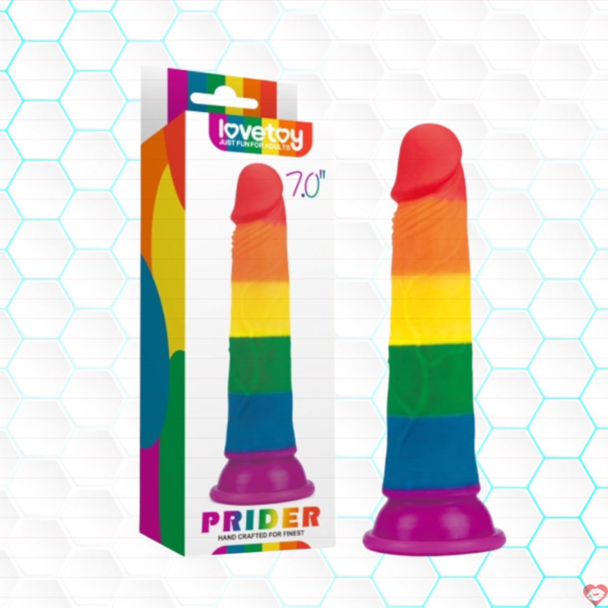 Lovetoy Prider 7.0 inch dương vật giả dính tường cực thực 