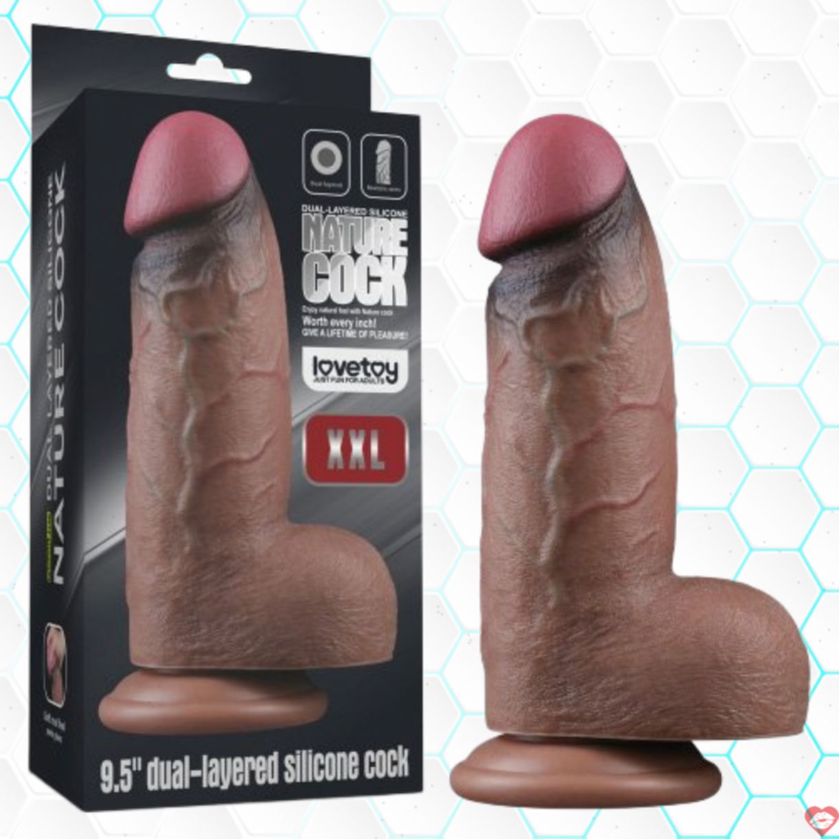 Đồ chơi tình dục silicone bạch kim Lovetoy XXL 9.5 inch 