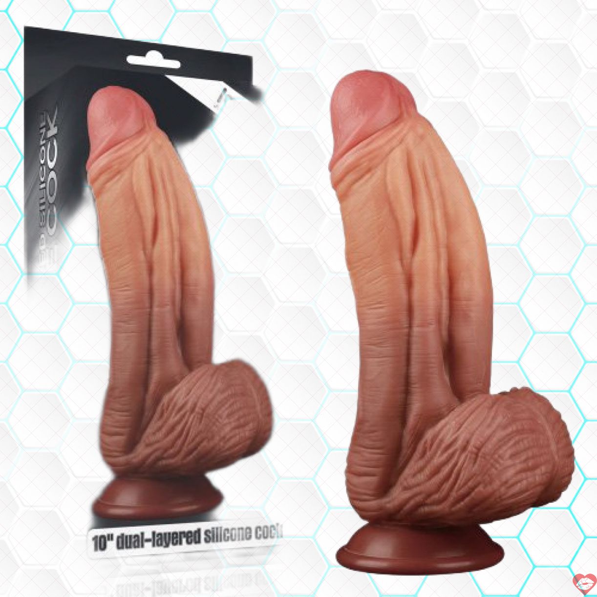 Dương vật giả silicone 2 lớp King Sized mềm mại chân thật giá tốt 