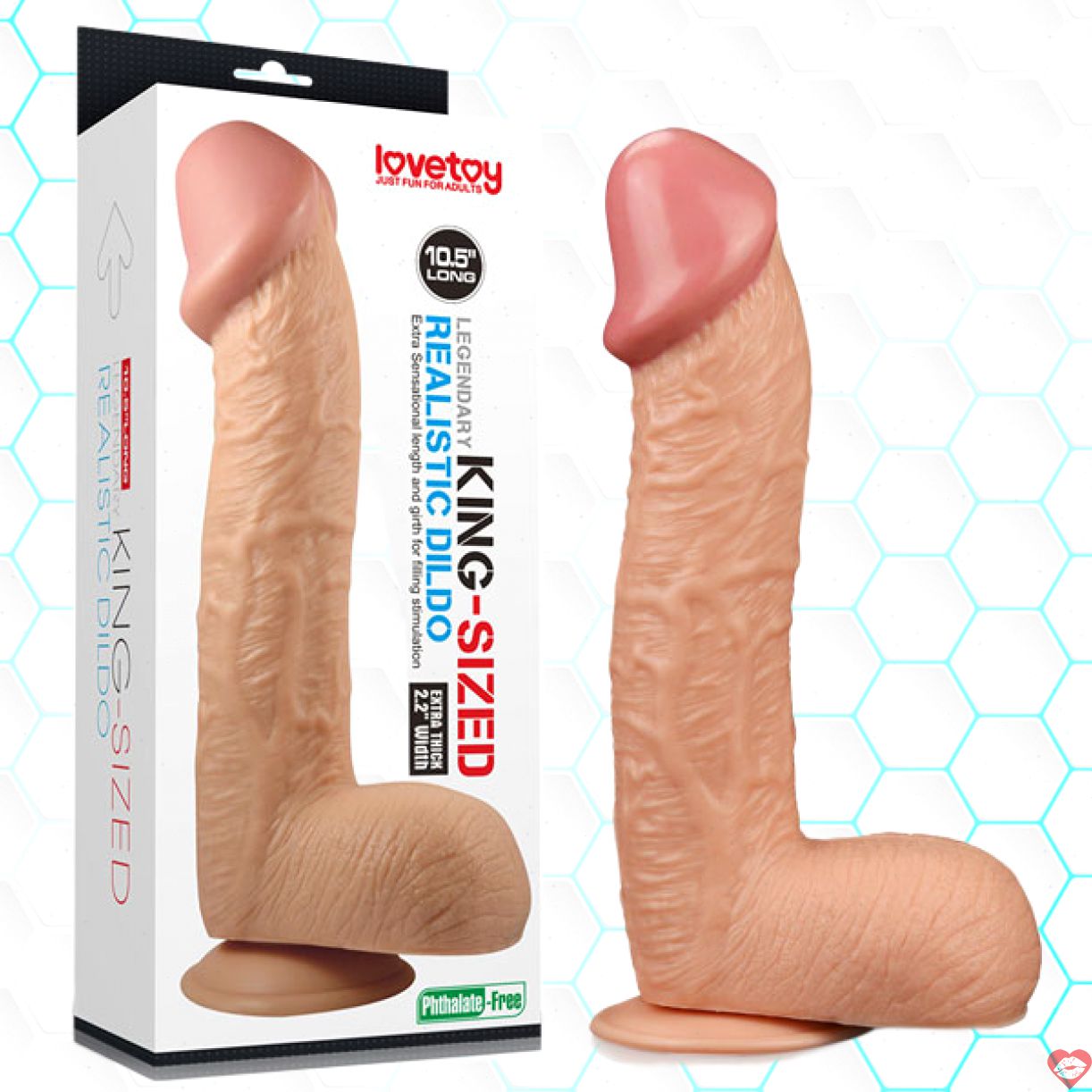 Dương Vật Giả Gắn Tường 10.5 Inch King Size Siêu Thật, Bền 