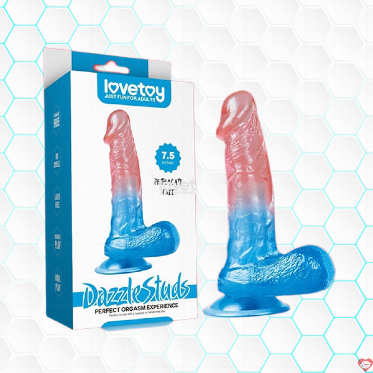 Dương vật giả gắn tường Lovetoy Dazzle Studs 75 inch siêu thực 