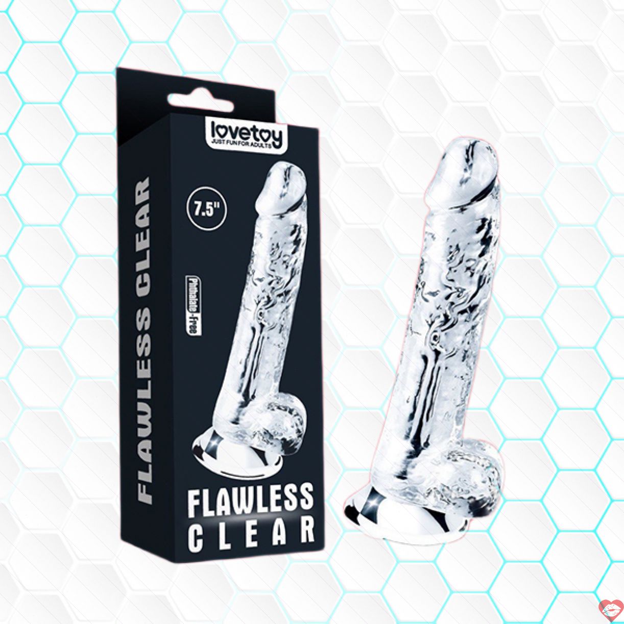 Lovetoy Flawless Clear 75 inch - Dương vật giả gắn tường, tăng khoái cảm 