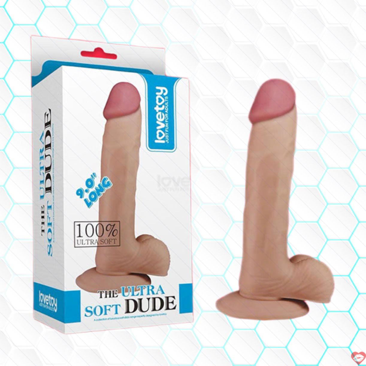 Lovetoy Ultra Soft Dude 9 inch dương vật giả mềm mịn kích thích 