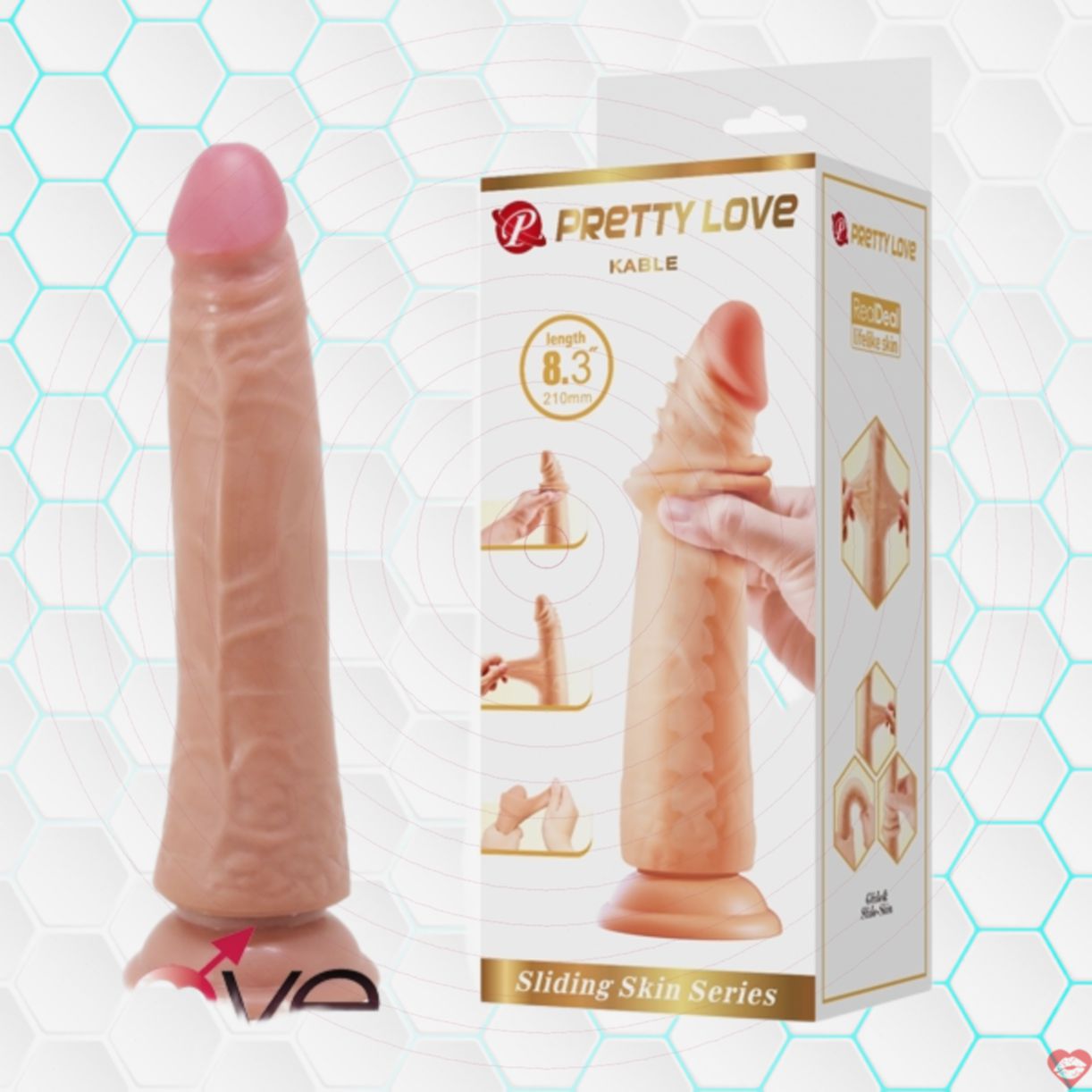 Dương vật silicon mềm mại Prettylove Kable kích thích cực đỉnh 