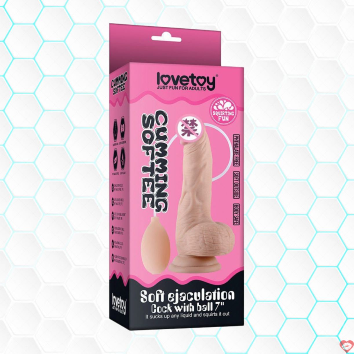 Dương vật đóng đất thật xuất tinh, bóng lovetoy LV316002 hot 