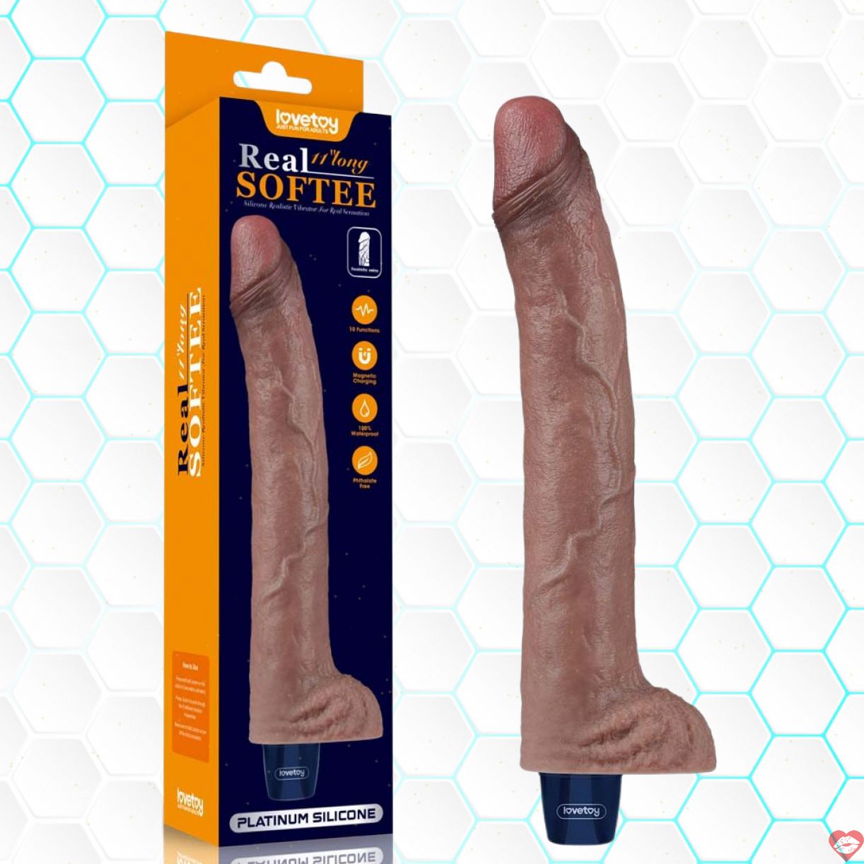 Dương vật giả Lovetoy USA 11  silicon sạc lại rung mạnh 