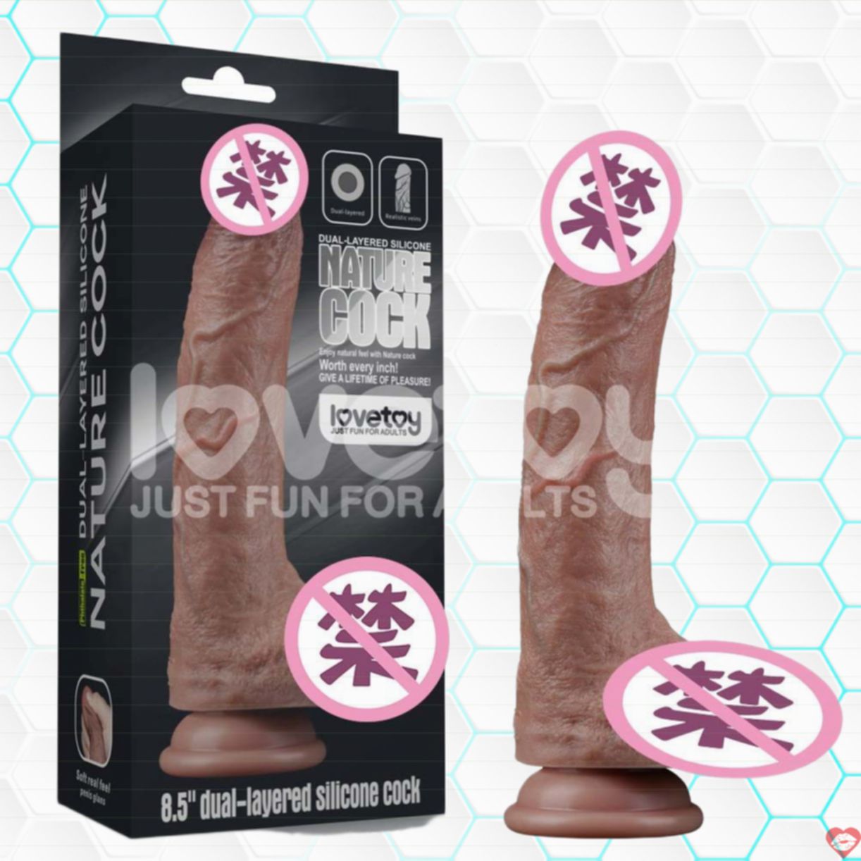 Lovetoy Silicone Cock LV411044 dương vật giả 3D siêu thực giá tốt 