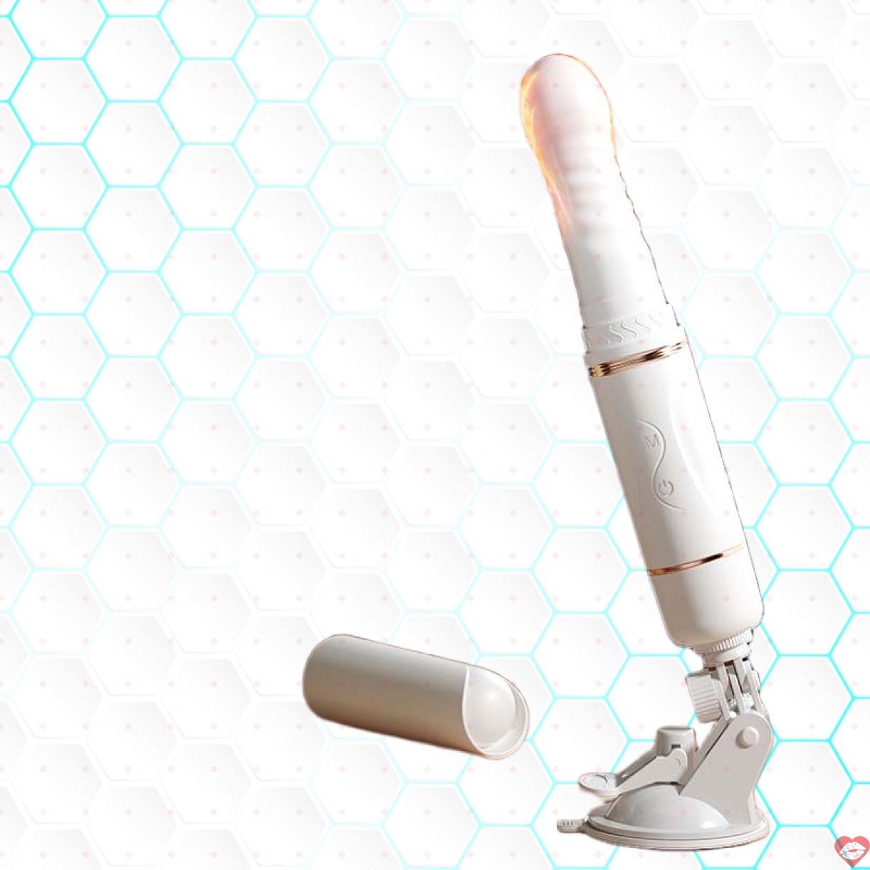 Dương vật đóng đất Mizzzee Streamer White kích thích thụt lên xuống 