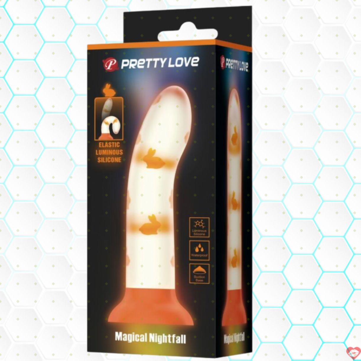 Dương Vật Giả Silicon Dán Tường Phát Sáng Prettylove Độc Đáo 