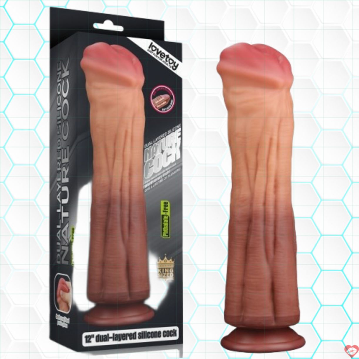 Dương Vật Silicon 2 Lớp 12in Siêu Mềm Mịn Siêu Khủng Lovetoy 