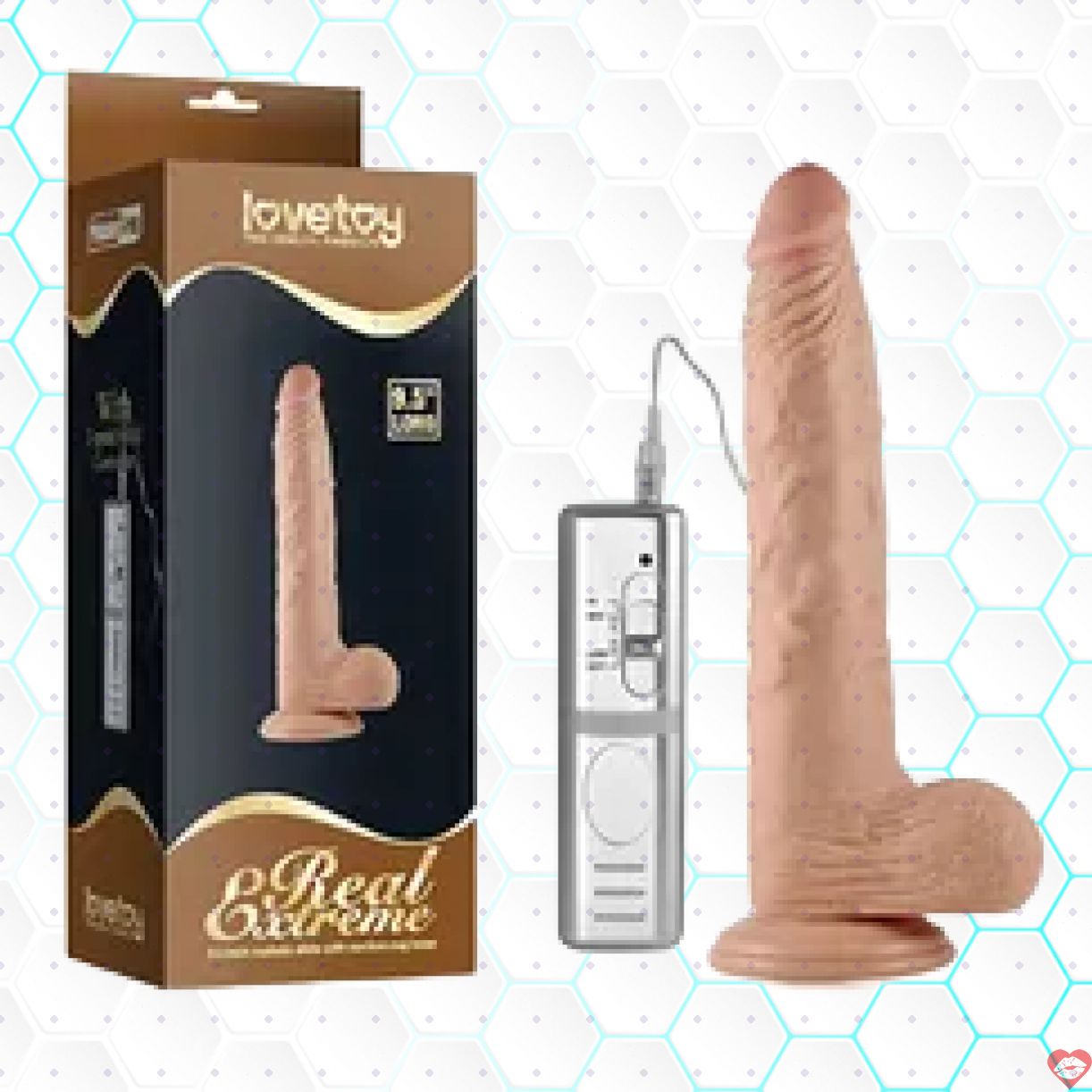 Lovetoy 9.5 inch dương vật giả chất lượng, kích thích chân thật 