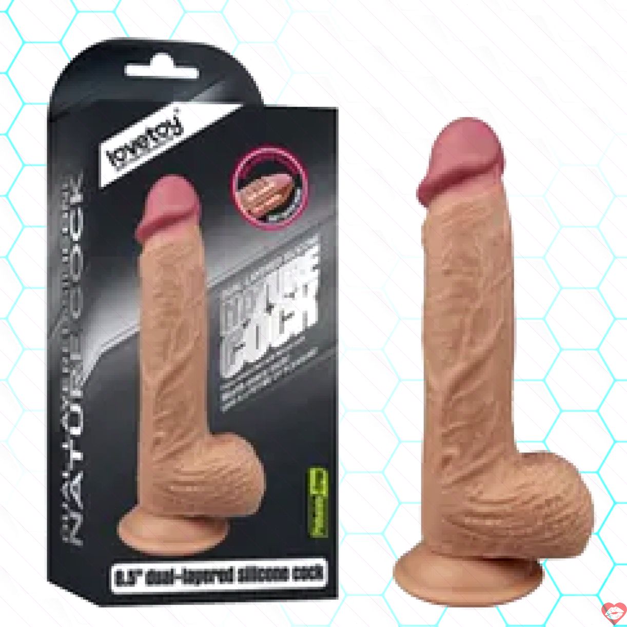 Dương Vật Giả Gắn Tường Lovetoy 8.5 inch Silicon Mềm Mại 