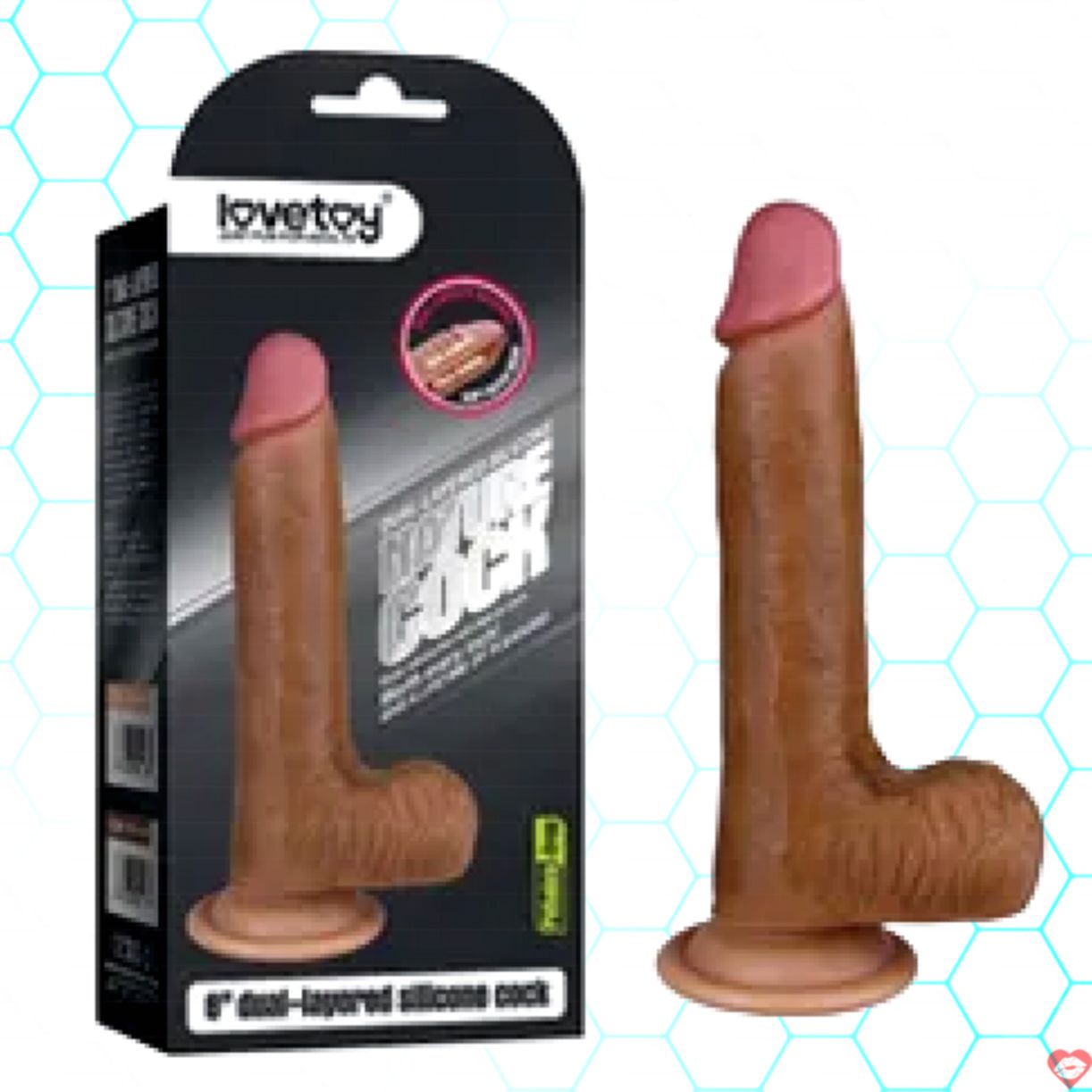Lovetoy Dương vật giả 8 inch Nature Cock sứ mềm mại quyến rũ 