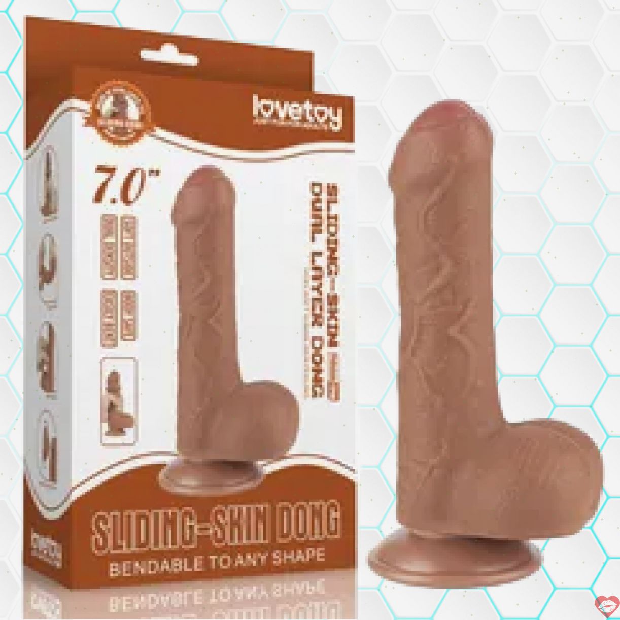 Dương vật giả Lovetoy mềm dẻo siêu thực 2 lớp 2024 giá tốt 