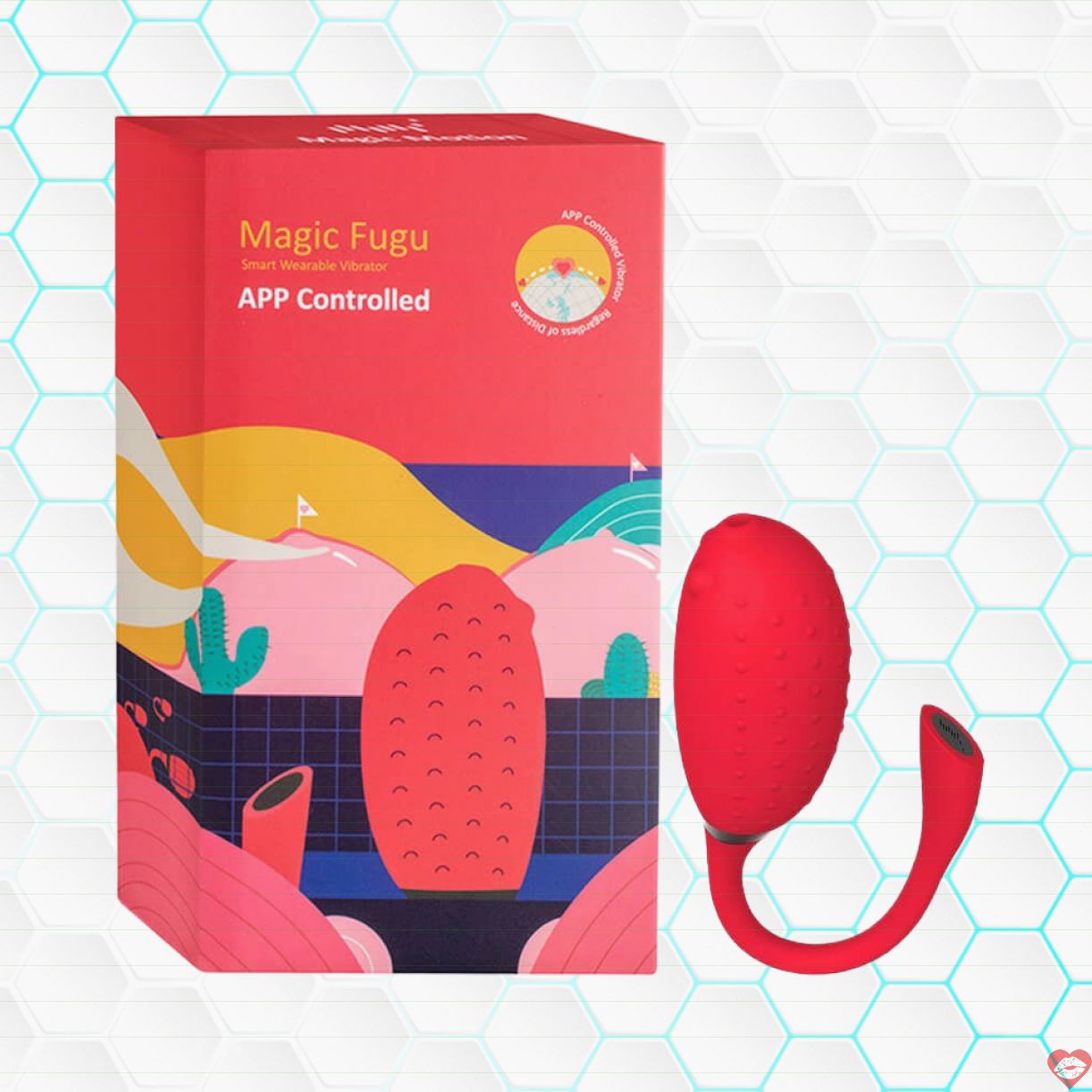 Trứng rung Magic Motion Fugu Đỏ cao cấp, siêu khoái cảm 