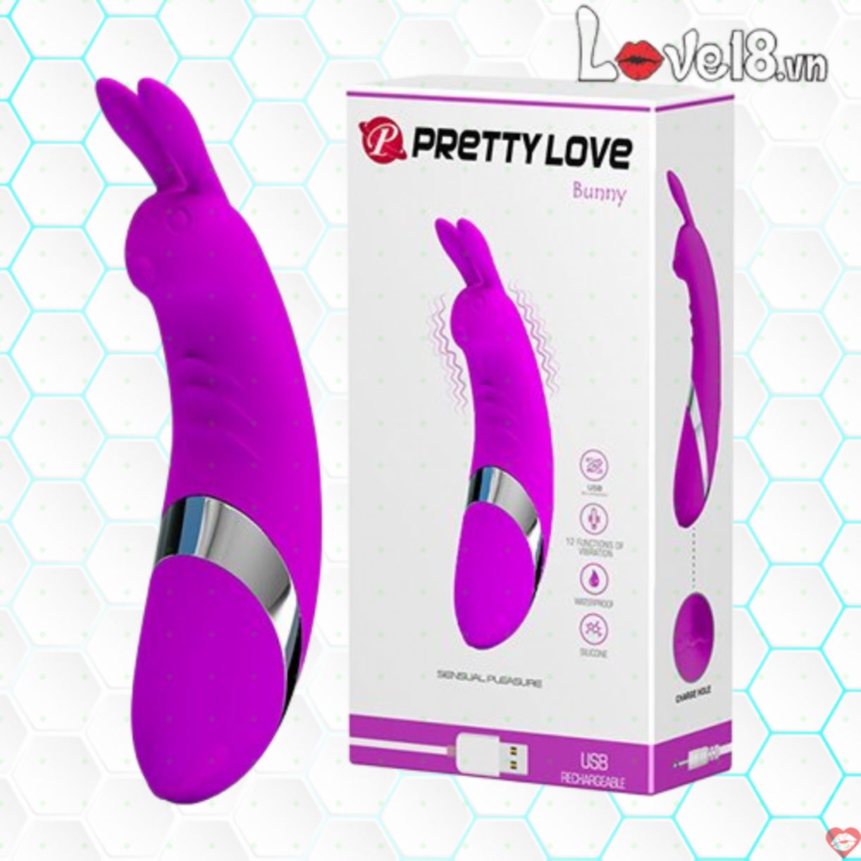 Trứng rung Pretty Love Bunny kích thích điểm G cực phê 