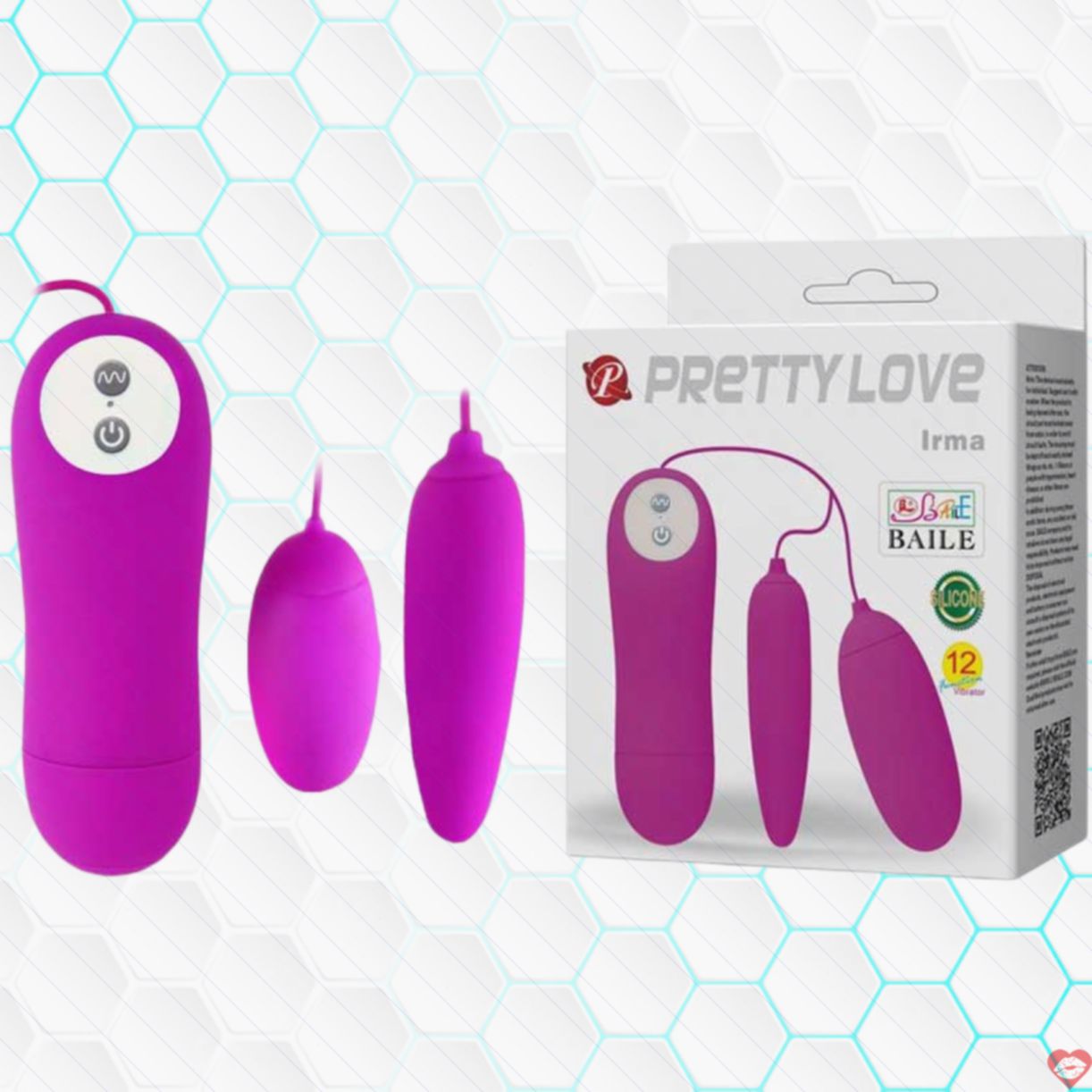Trứng rung đôi Pretty Love Irma kích thích sảng khoái lên đỉnh 