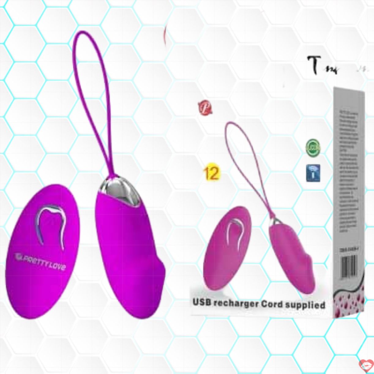 Trứng rung silicone không dây Prettylove Julia 12 chế độ cao cấp 