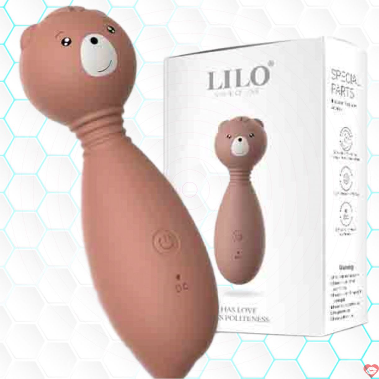Chày Rung Massage Gấu LiLo 12 Chế Độ Giảm Đau - Tặng Kèm Túi 