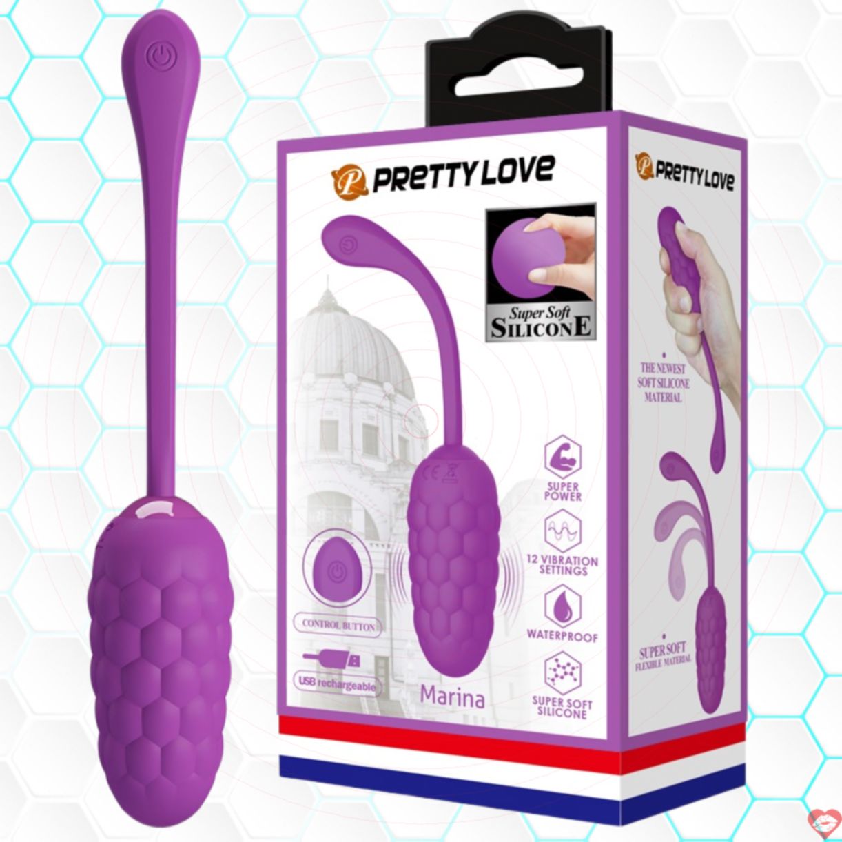 Trứng rung 12 chế độ Prettylove Marina kích thích điểm G sướng 