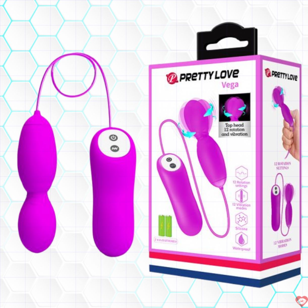 Trứng rung ngoáy Prettylove Vega kích thích cực phê, siêu bền 