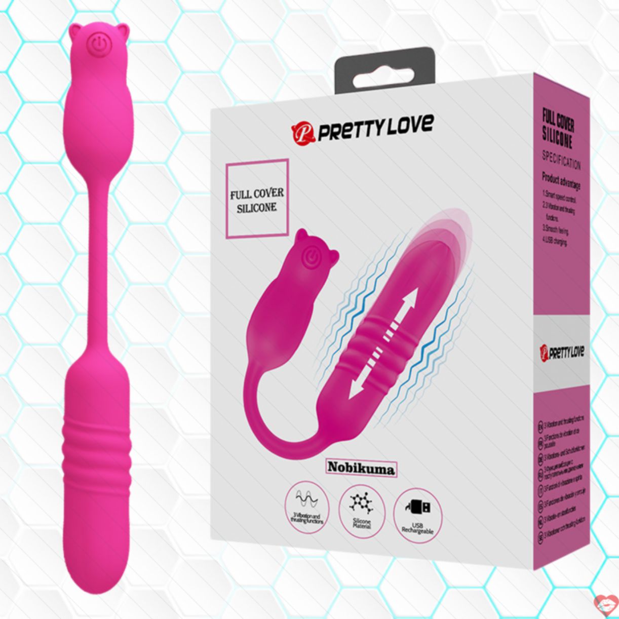 Trứng rung Nobikuma PrettyLove cao cấp kích thích thụt mạnh 