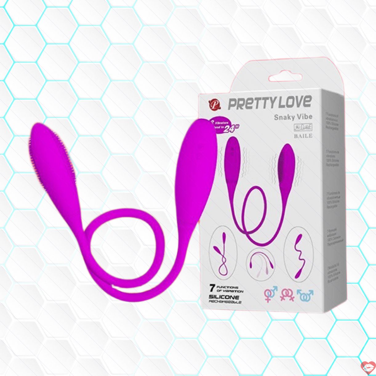 Trứng rung đôi Pretty Love Snaky Vibe siêu mềm, tăng khoái cảm 