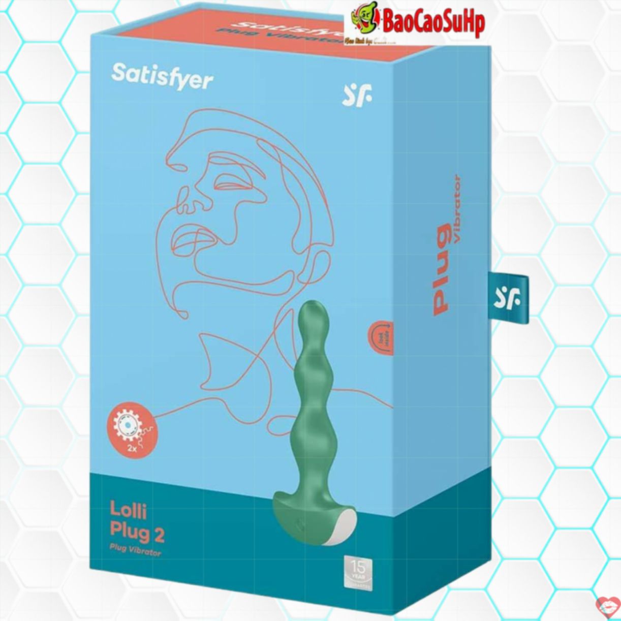 Sextoys 2i1 cho hậu môn âm đạo Satisfyer máy rung Lolli Anal Plug 