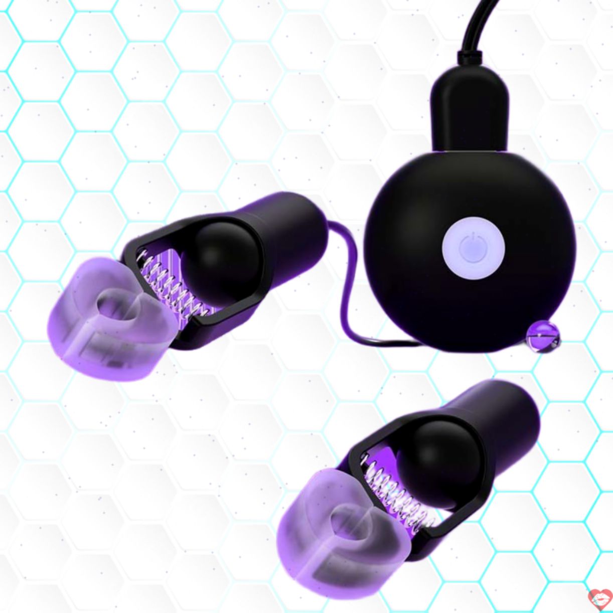 Kẹp ti mềm Galaku Sonic PAM rung đa chế độ tăng khoái cảm 