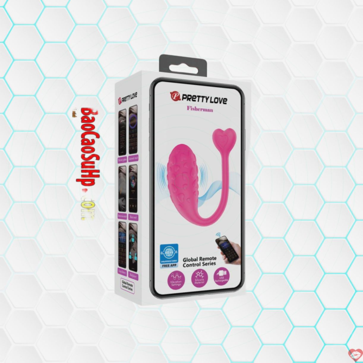 Trứng rung Prettylove Fisherman sần hiện đại điều khiển APP giá tốt 