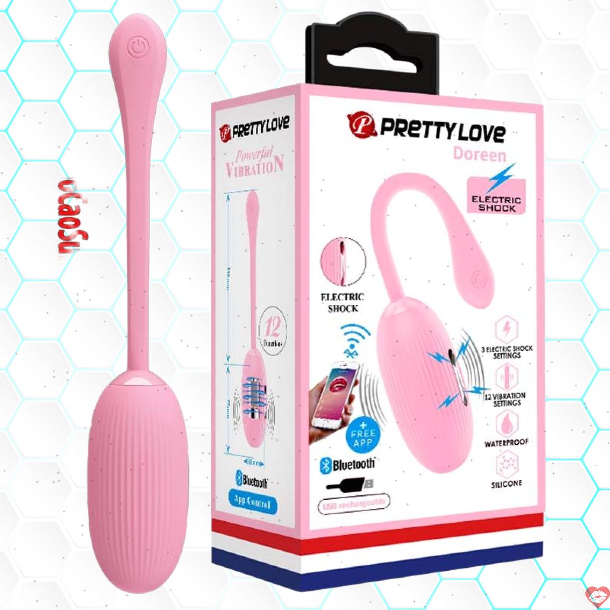 Trứng rung điều khiển APP Prettylove Doreen hiện đại Shock 