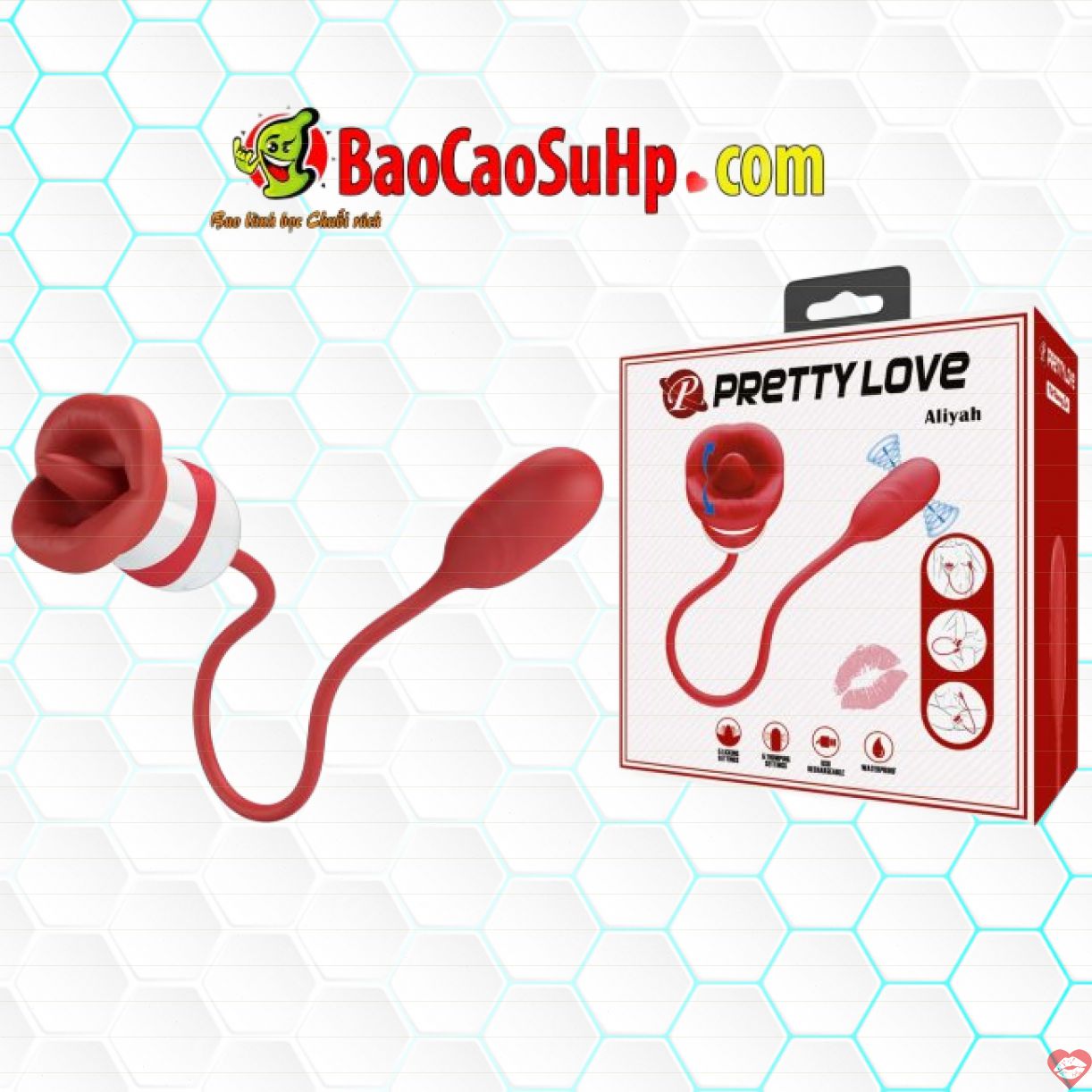 Trứng rung kết hợp lưỡi liếm Pretty Love Bi-300078 siêu kích thích 