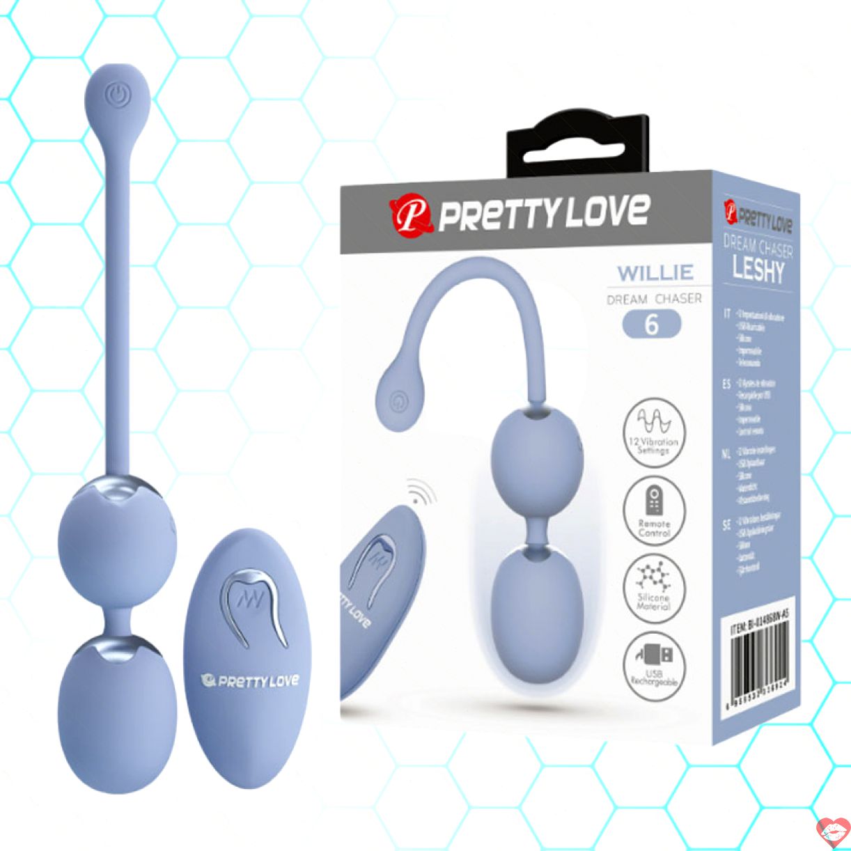 Trứng Rung Điều Khiển Từ Xa Prettylove Willie Tăng Khoái Cảm 