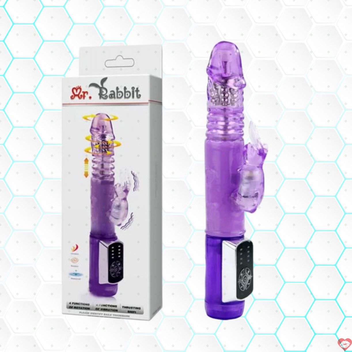 Dương vật giả Baile Rabbit cao cấp, rung xoay mạnh mẽ, siêu kích thích 