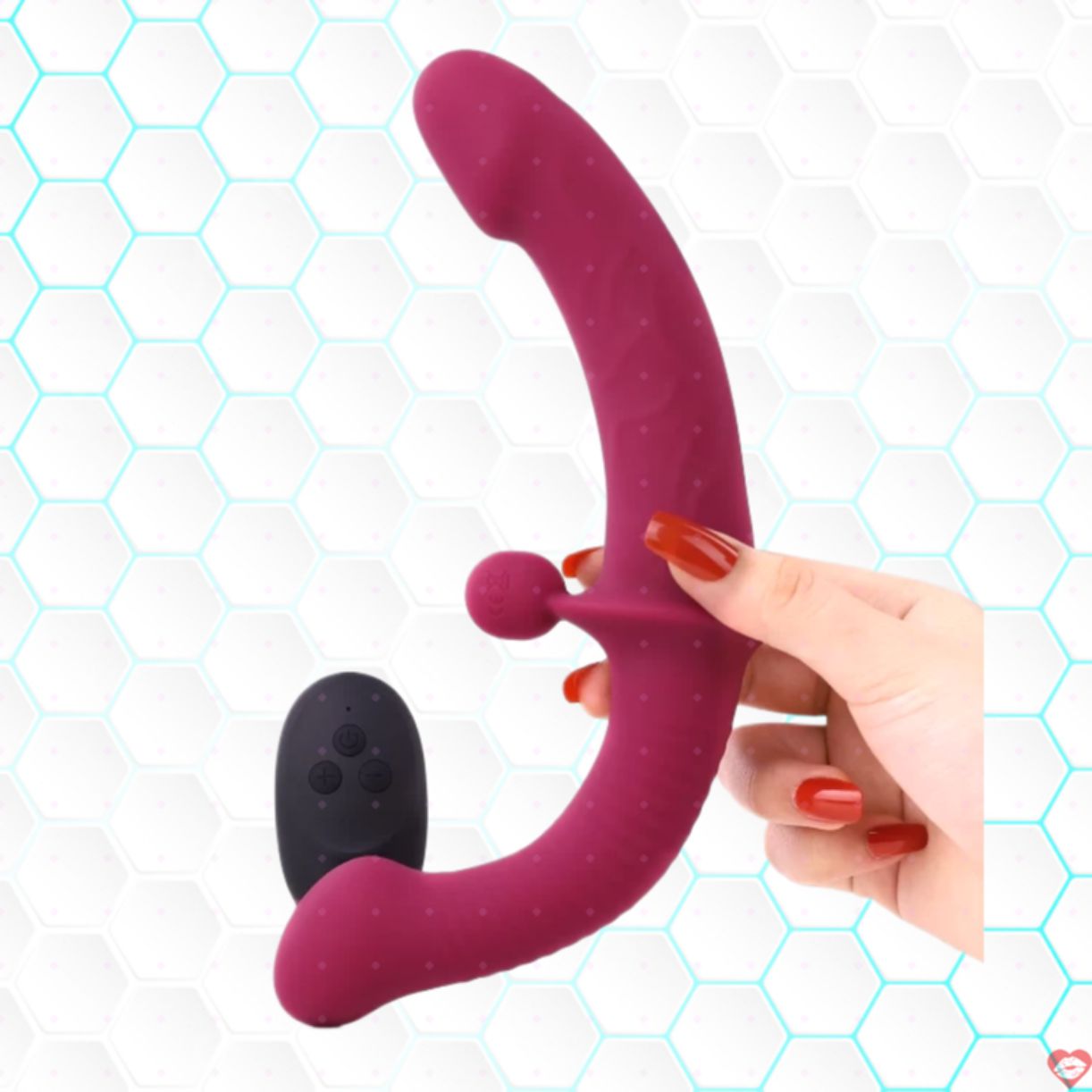 Yunman cu giả 2 đầu rung điều khiển từ xa sexy đồ chơi Les 