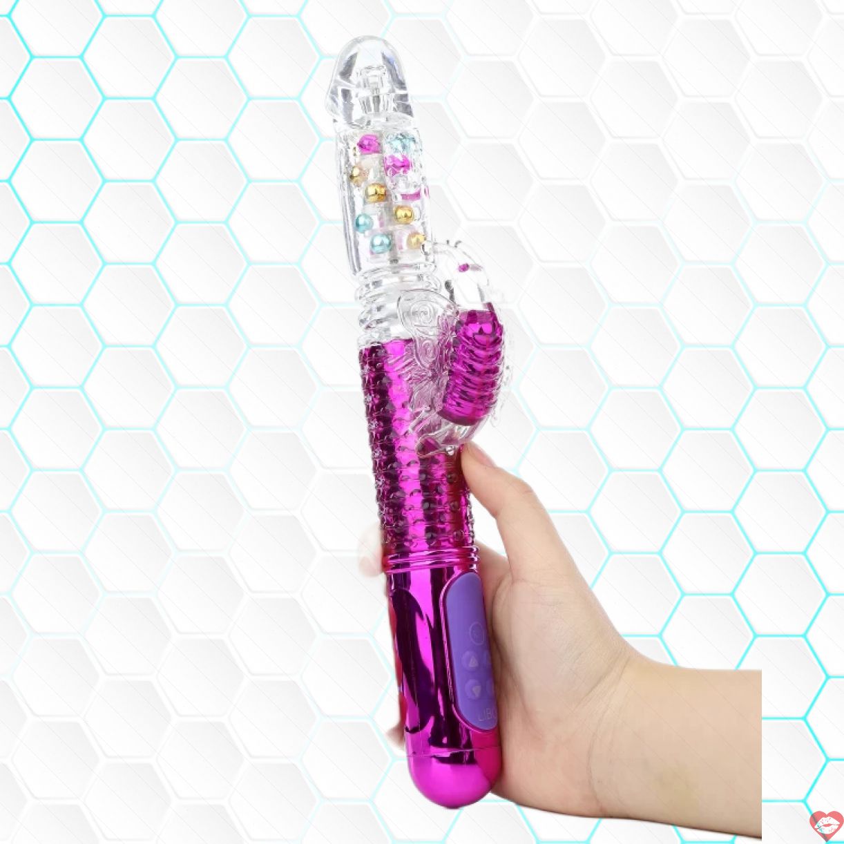 Dương vật giả LIBO pin sạc rung xoay thụt mạnh kích thích đỉnh cao 