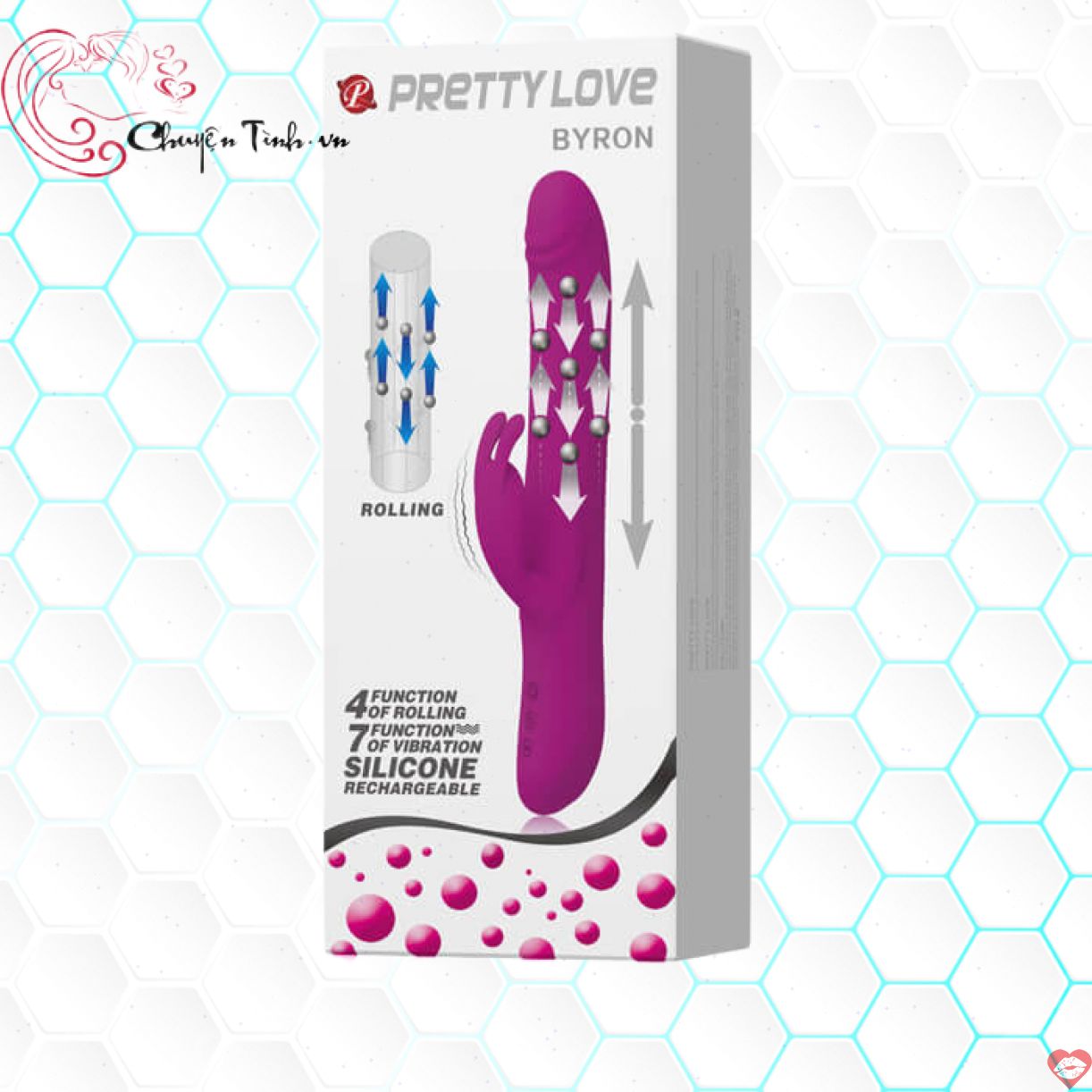 Dương vật Prettylove Byron bi rung kích thích cuộn trào cảm xúc 