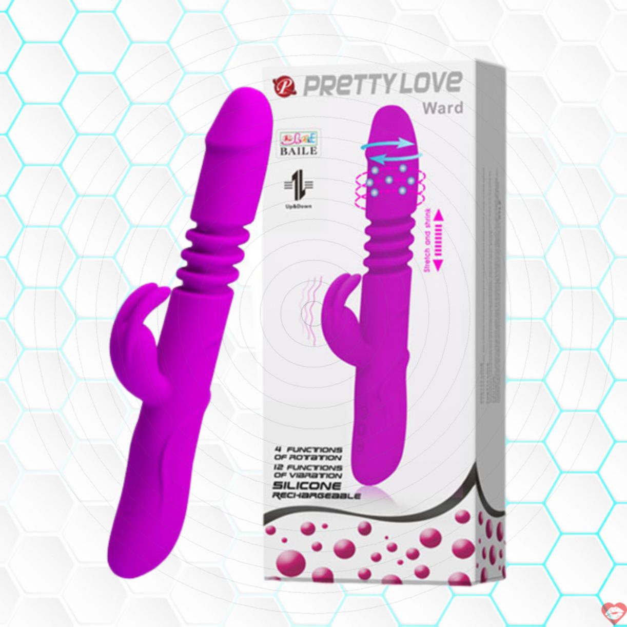 Dương Vật Giả Pretty Love Rung Thụt Sạc Pin Siêu Mềm Cao Cấp 