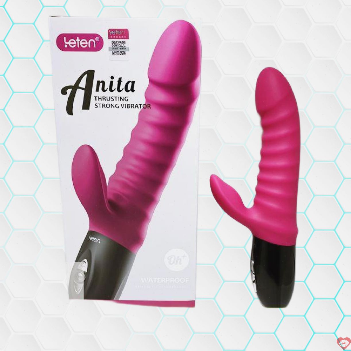 Leten Anita Dụng cụ tình yêu nữ Rung thụt Tỏa nhiệt mạnh 