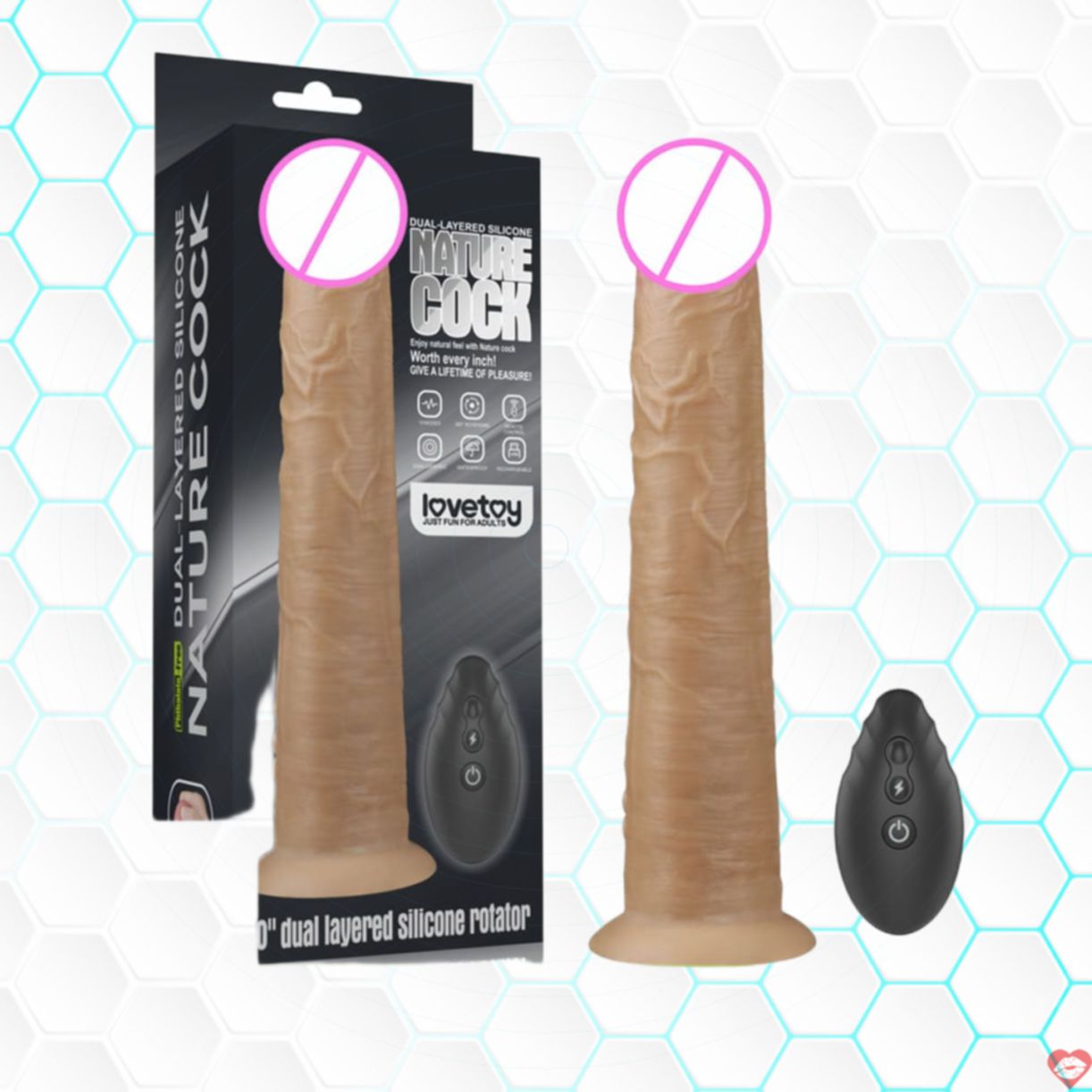 Dương vật giả gắn tường rung ngoáy Lovetoy Nature Cock 10 mạnh 