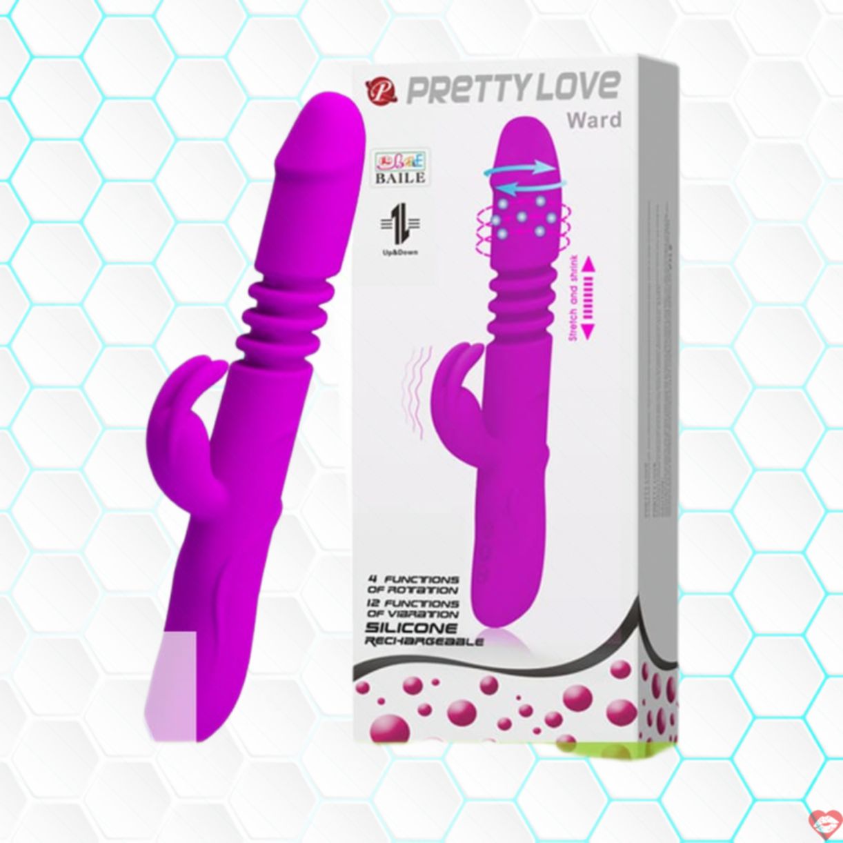 Dương vật giả rung ngoáy thụt Pretty Love Ward cao cấp chính hãng 